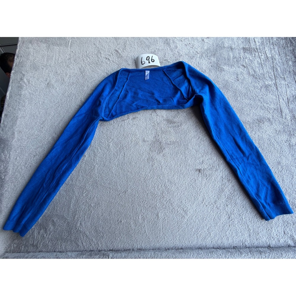 Astonishing Power Shrug Women S Blue Long Sleeve Bolero Cropped Sweater